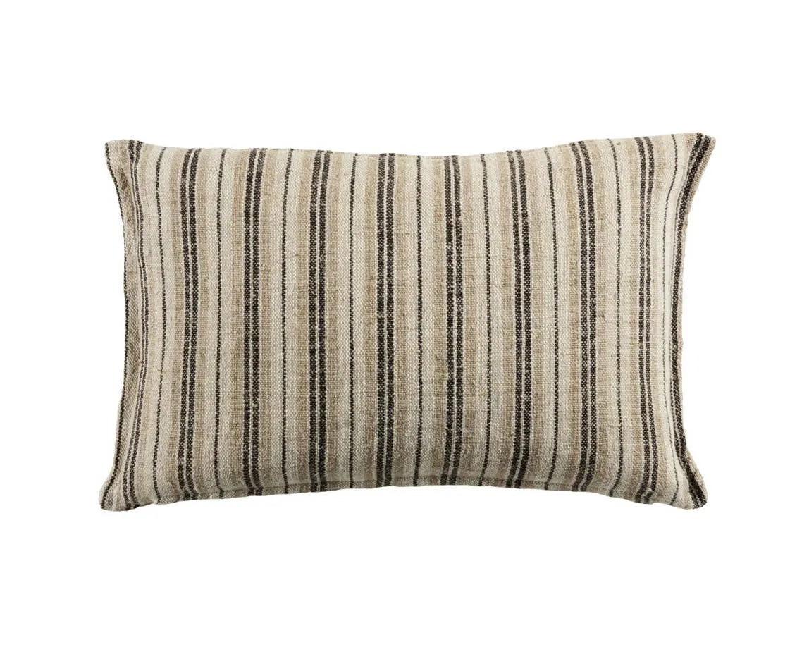 Tanzy TAN01 Dark Brown/Cream Pillow - Baconco