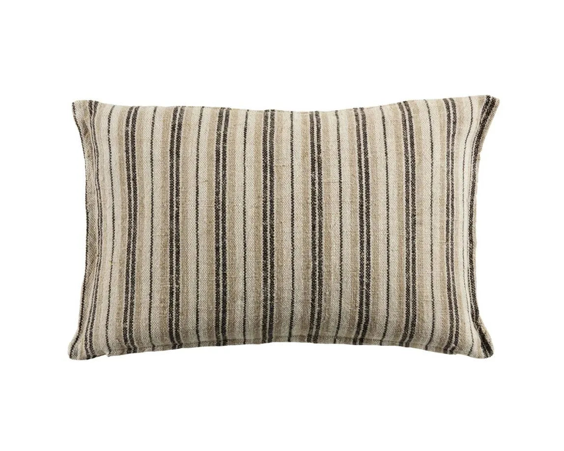 Tanzy TAN01 Dark Brown/Cream Pillow - Baconco