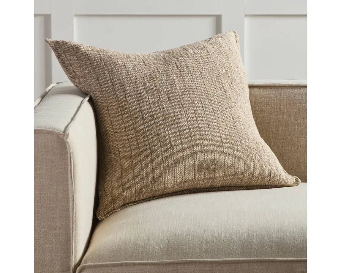 Tanzy TAN07 Light Brown/Cream Pillow - Baconco