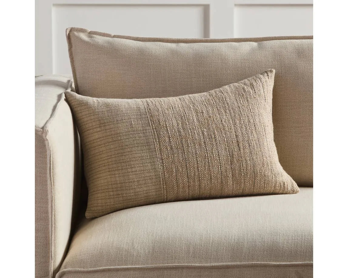 Tanzy TAN08 Light Brown/Cream Pillow - Baconco