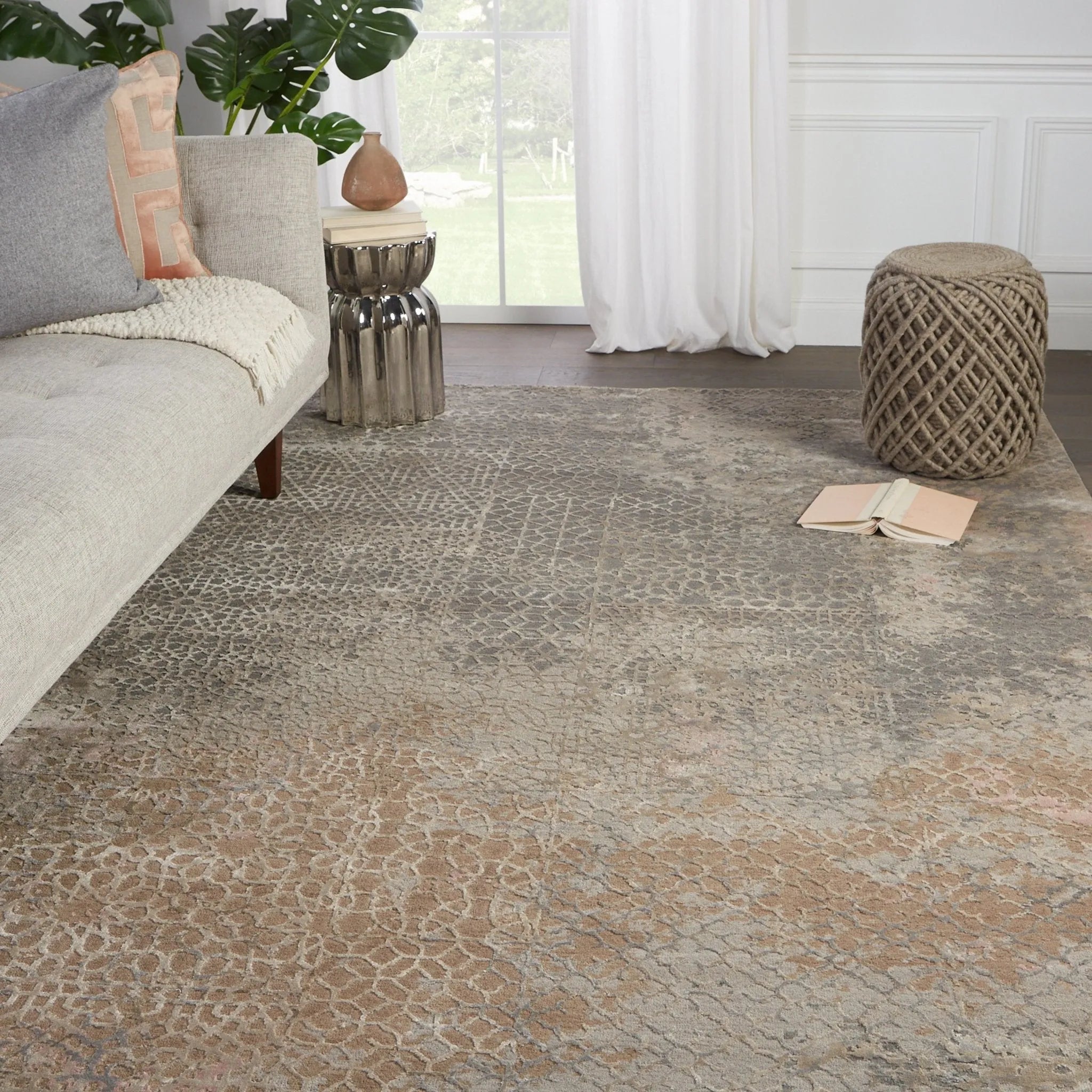 Tattvam Tvm04 Sahaj Gray/Tan Rug - Baconco