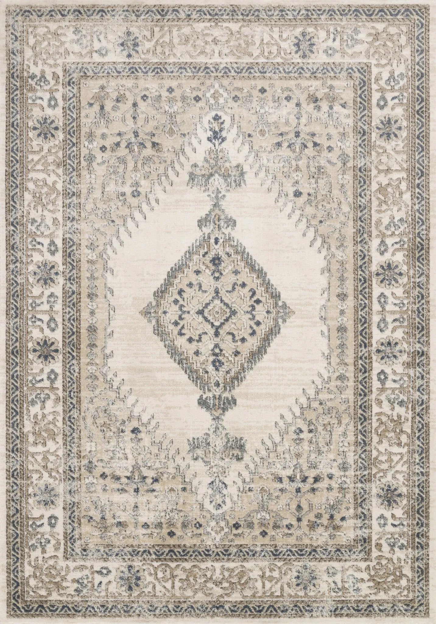 Teagan TEA-02 Oatmeal/Ivory Rug - Baconco