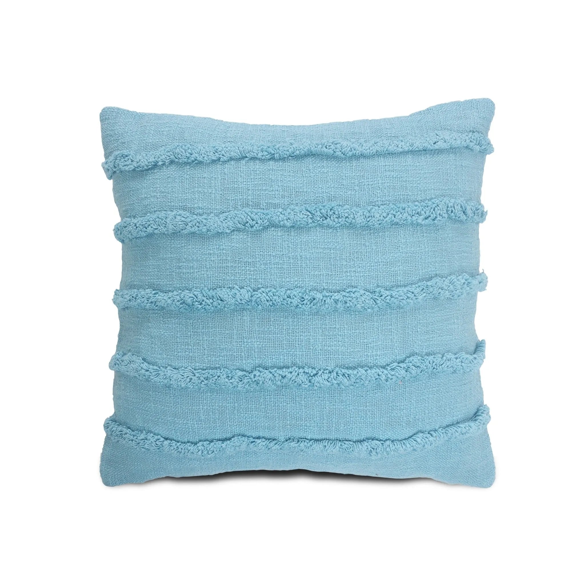 Teal Overtufted Solid LR07512 Throw Pillow - Baconco