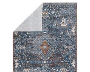 Terra TRR09 Blue/Orange Rug - Baconco