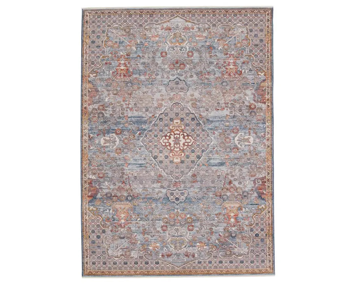 Terra TRR10 Blue/Orange Rug - Baconco