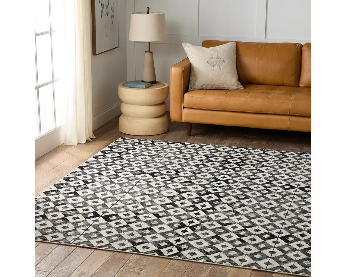 Tessera TSS03 Black/Cream Rug - Baconco