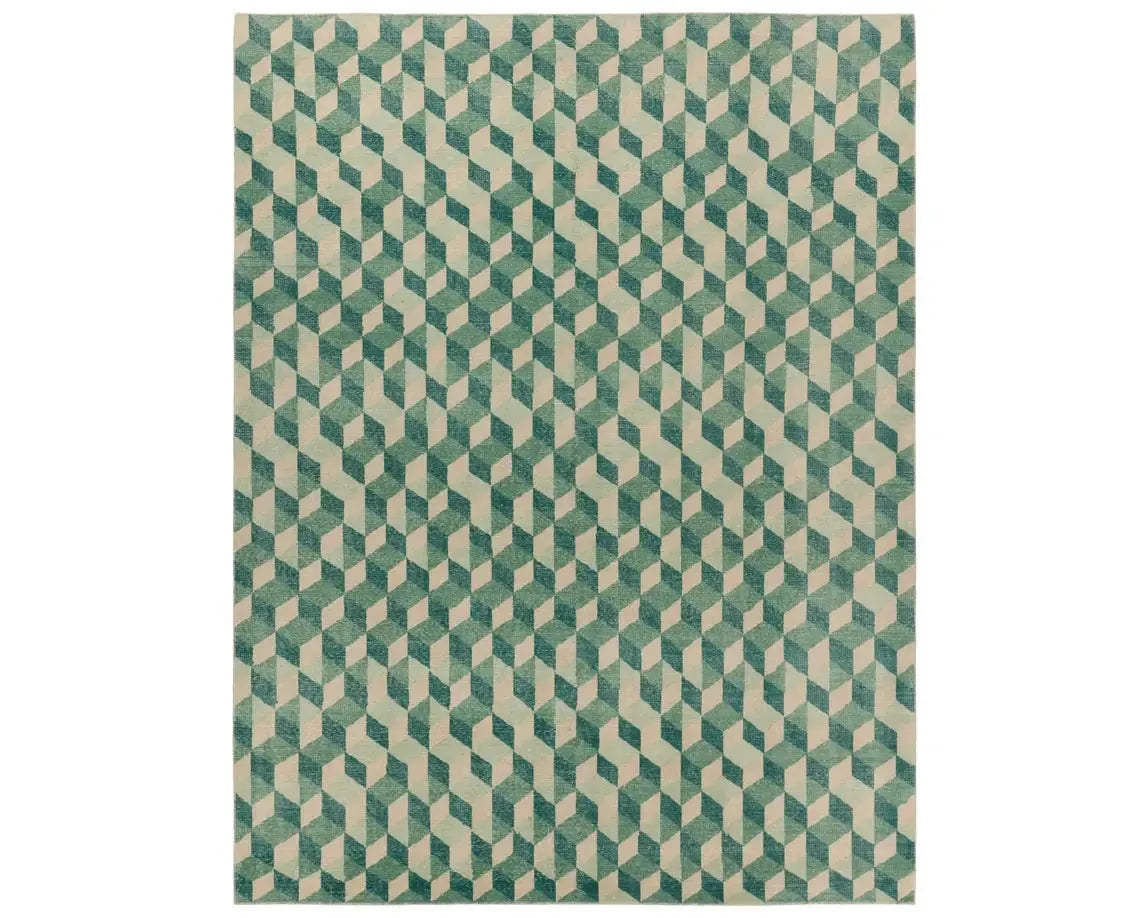 Tessera TSS04 Green/Cream Rug - Baconco