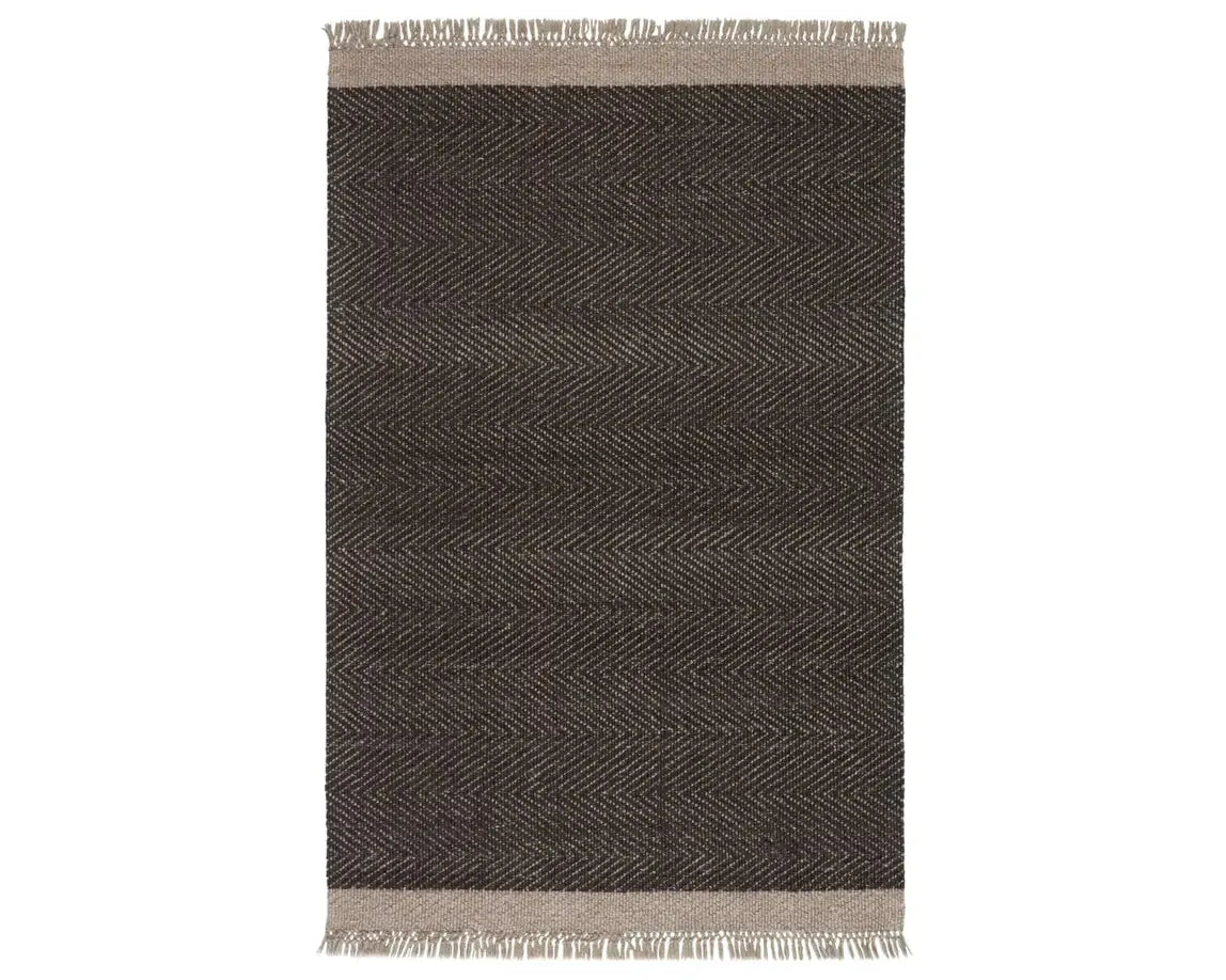 The Weekend TWK02 Charcoal/Beige Rug - Baconco