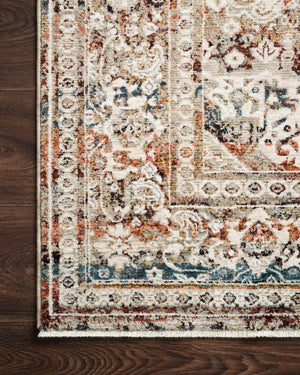 Theia THE-05 Taupe/Brick Rug - Baconco