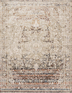 Theia THE-05 Taupe/Brick Rug - Baconco