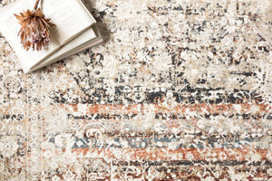 Theia THE-05 Taupe/Brick Rug - Baconco