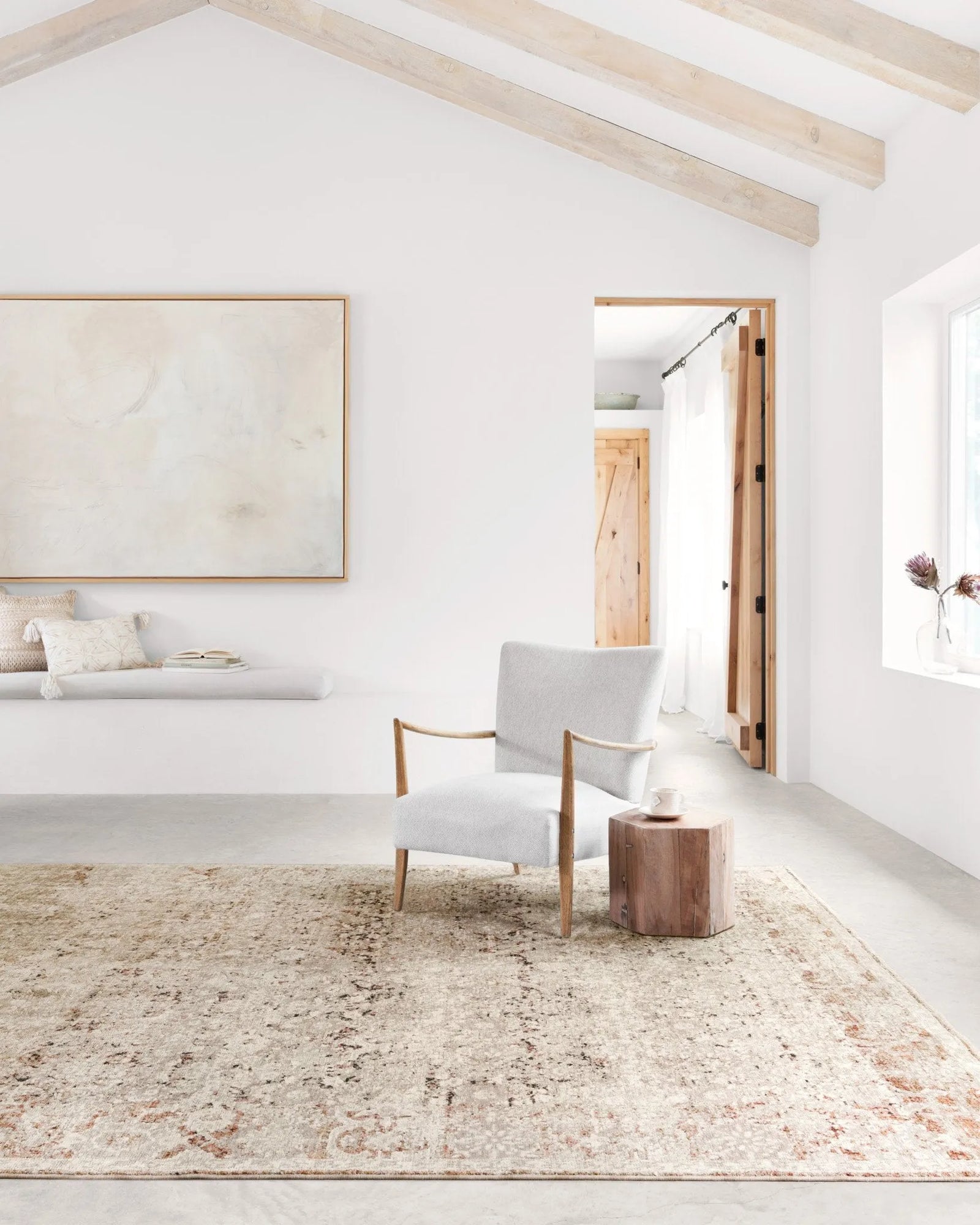 Theia THE-07 Natural/Rust Rug - Baconco