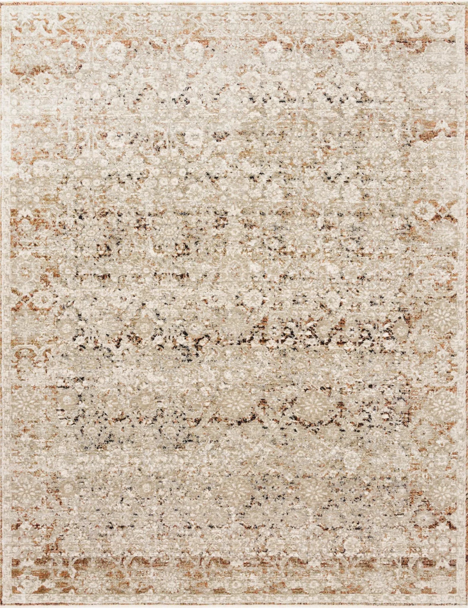 Theia THE-07 Natural/Rust Rug - Baconco