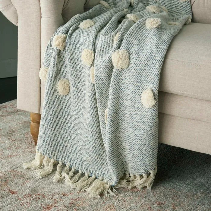 Throw SH019 Blue Throw Blanket - Baconco