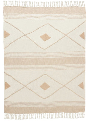 Throws Lr80188 Peach/White Throw Blanket - Baconco