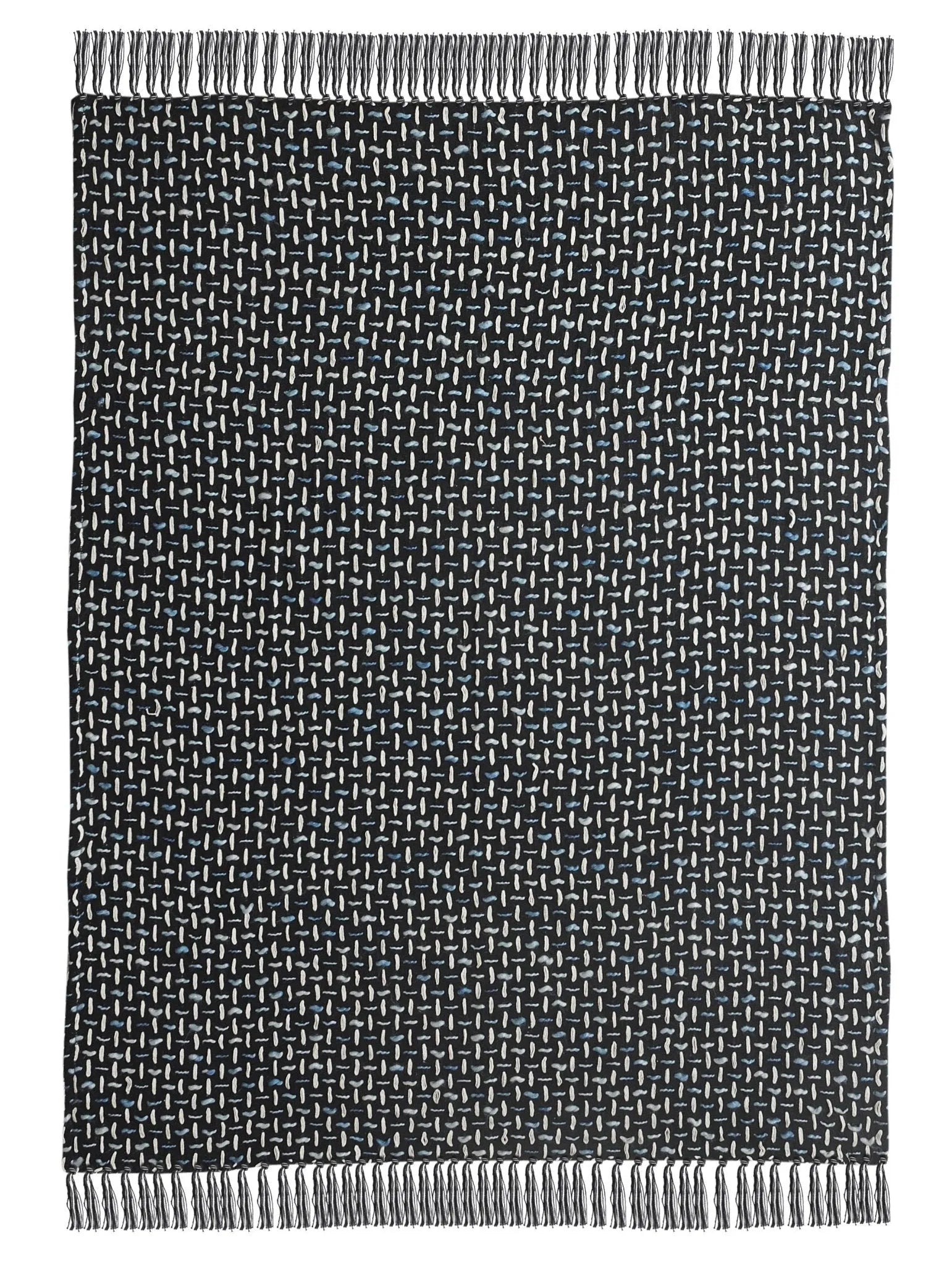 Throws Lr80190 Black/Blue Throw Blanket - Baconco