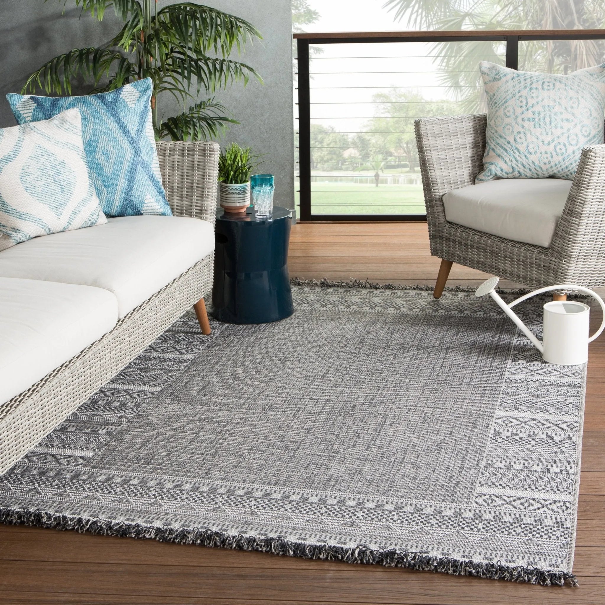 Tikal Tkl02 Kiyan Gray/Light Gray Rug - Baconco