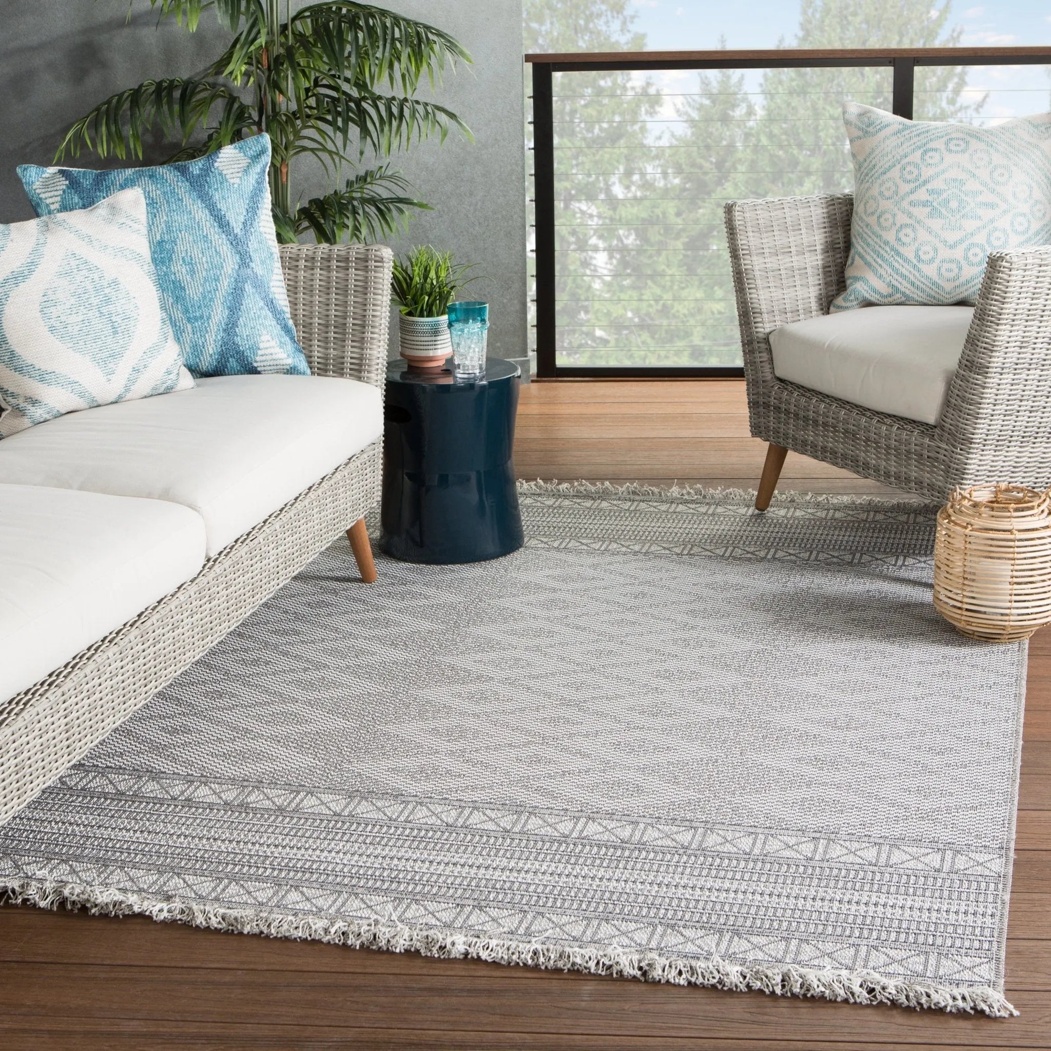 Tikal Tkl04 Ramos Gray/Light Gray Rug - Baconco