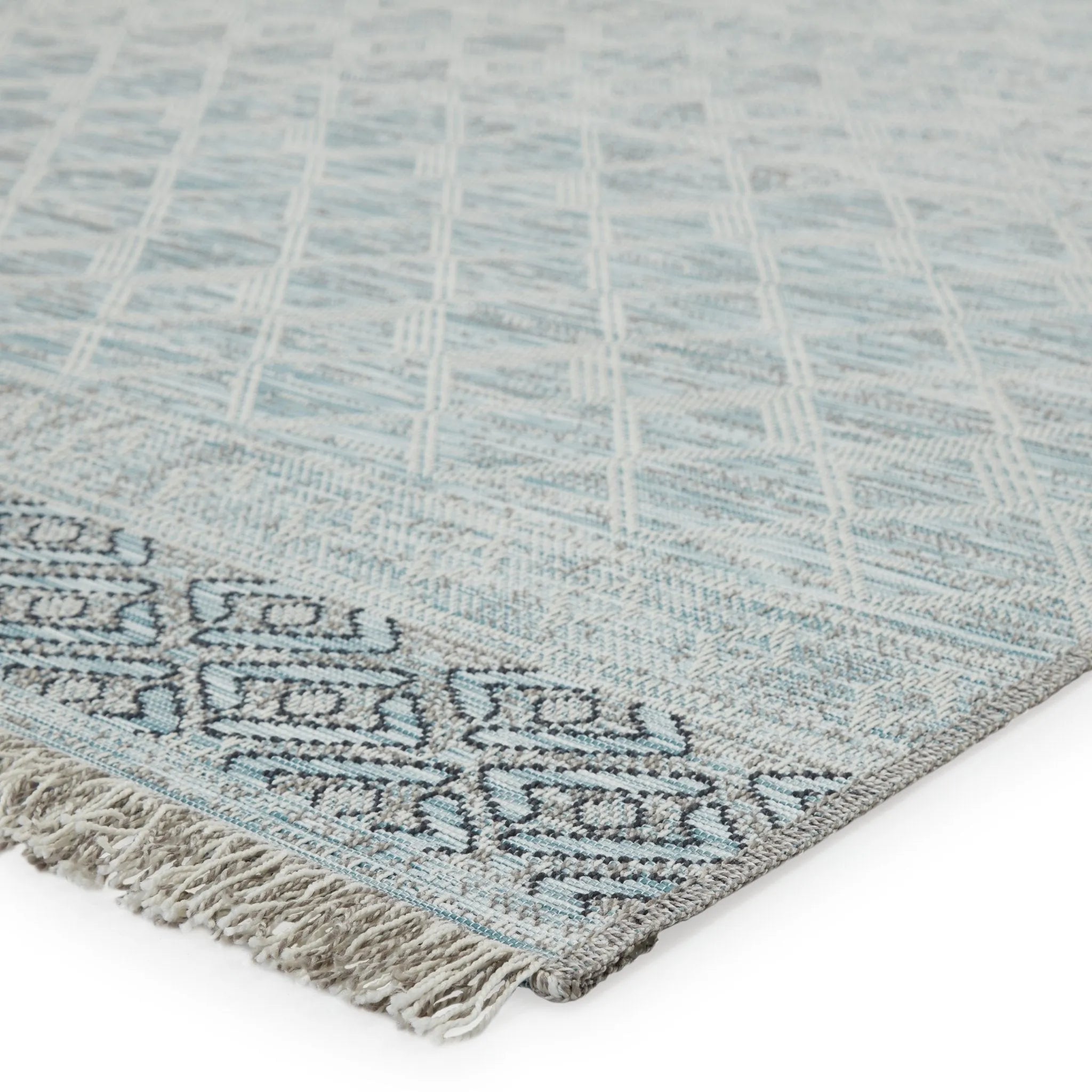 Tikal Tkl06 Ravi Gray/Light Blue Rug - Baconco