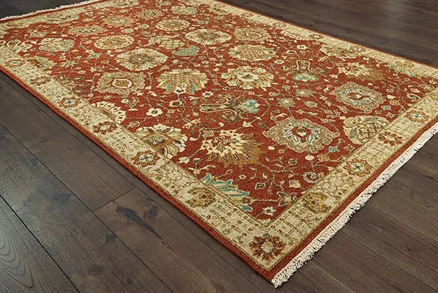 Tommy Bahama Angora 12303 Rust Ivory Rug - Baconco