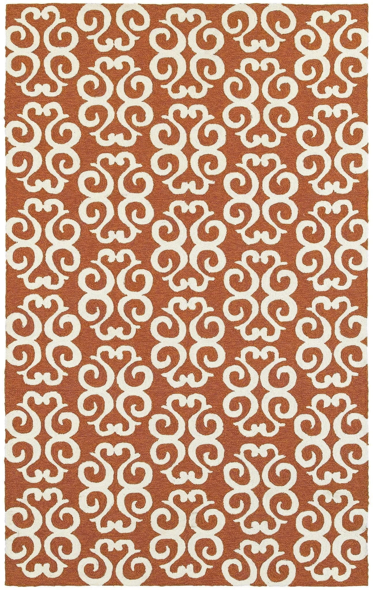 Tommy Bahama Atrium 51107 Orange / Ivory Rug - Baconco