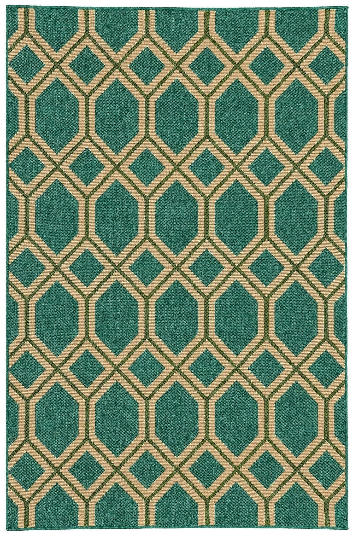 Tommy Bahama Seaside 6660L Teal Green Rug - Baconco