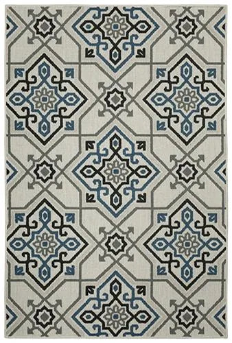 Torrey 004Y1 Beige/Blue Rug - Baconco