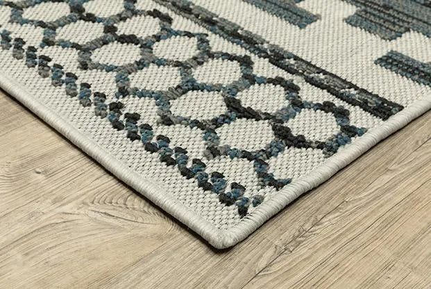 Torrey 005Y1 Beige/Blue Rug - Baconco