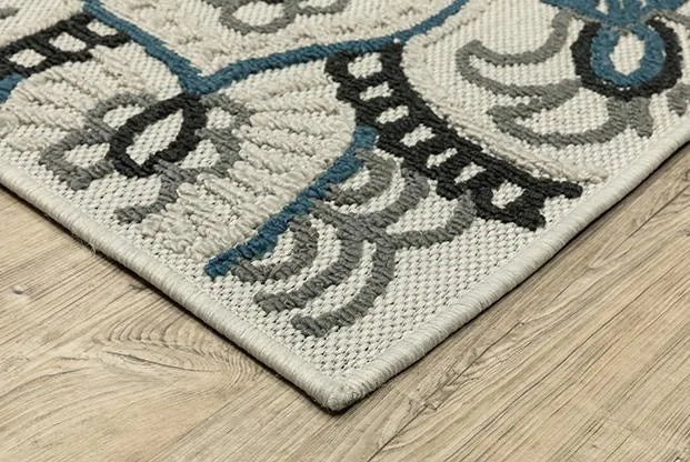 Torrey 072J1 Beige/Blue Rug - Baconco