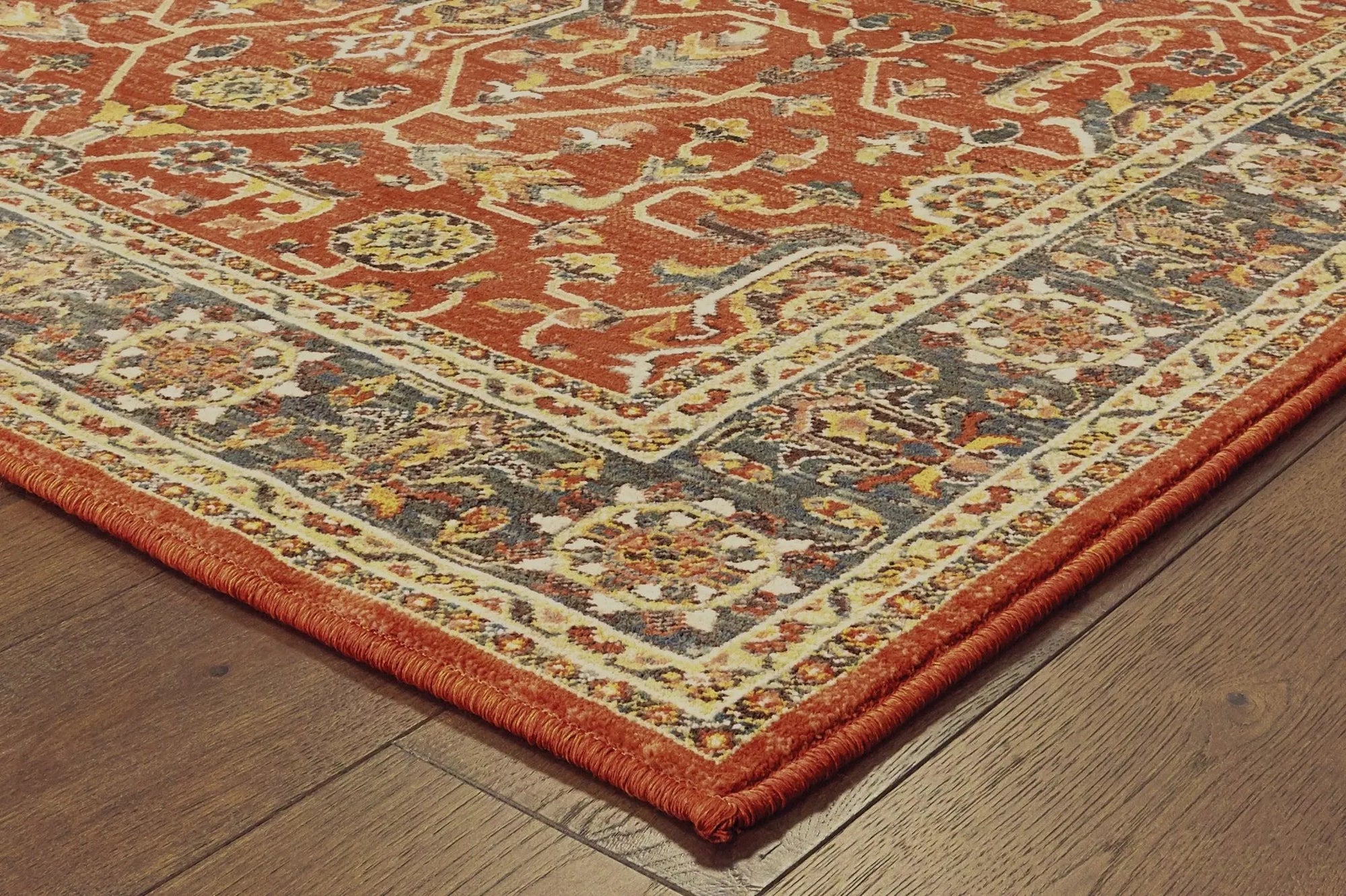 Toscana 9537C Orange Blue Rug - Baconco