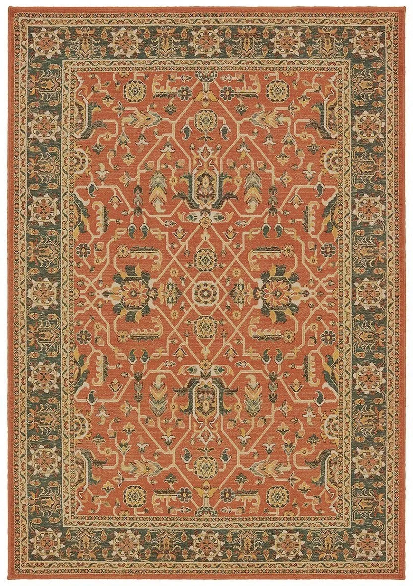 Toscana 9537C Orange Blue Rug - Baconco