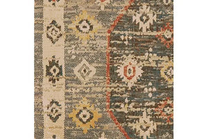 Toscana 9545D Orange Blue Rug - Baconco