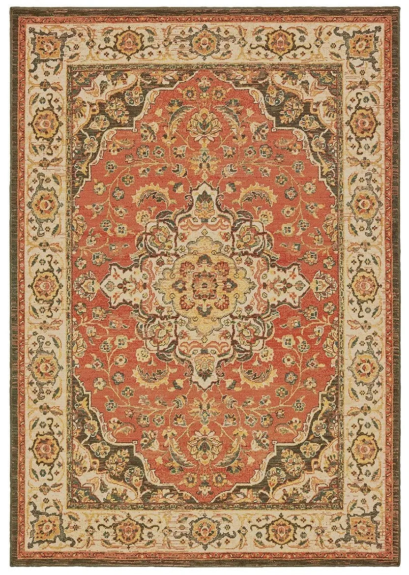 Toscana 9551B Orange Ivory Rug - Baconco