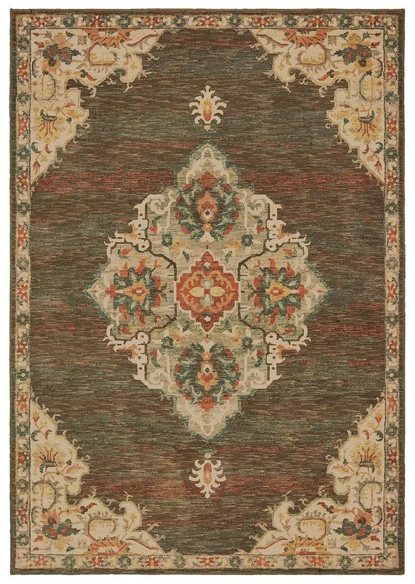 Toscana 9568C Charcoal Orange Rug - Baconco