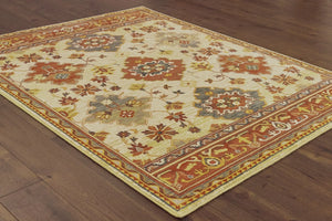 Toscana 9570A Ivory Orange Rug - Baconco