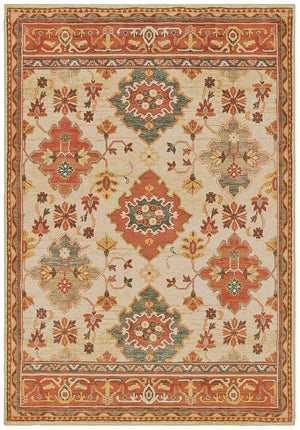 Toscana 9570A Ivory Orange Rug - Baconco