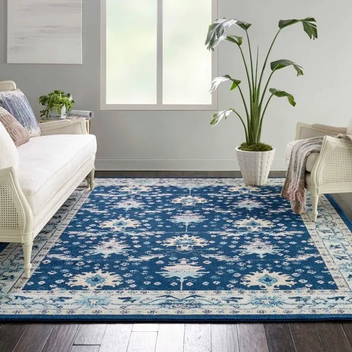 Tranquil TRA10 Navy/Ivory Rug - Baconco