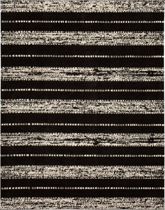 Traverse R1128 649 Lanes Charcoal Rug - Baconco