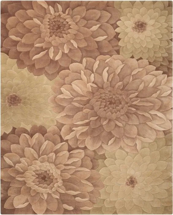 Tropics TS11 Taupe/Green Rug - Baconco