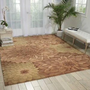 Tropics TS11 Taupe/Green Rug - Baconco