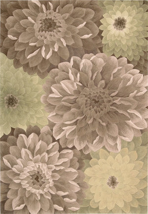 Tropics TS11 Taupe/Green Rug - Baconco