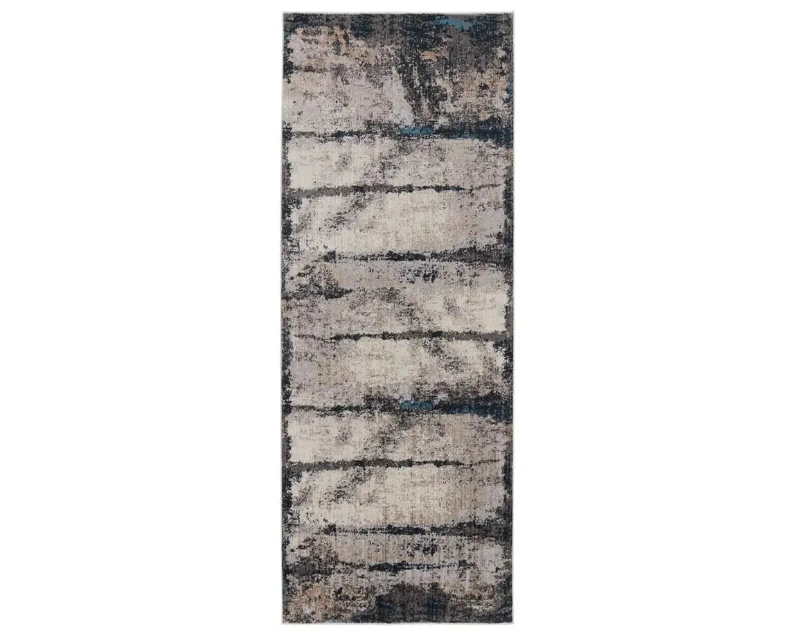 Tunderra TUN09 Light Taupe/Teal Rug - Baconco