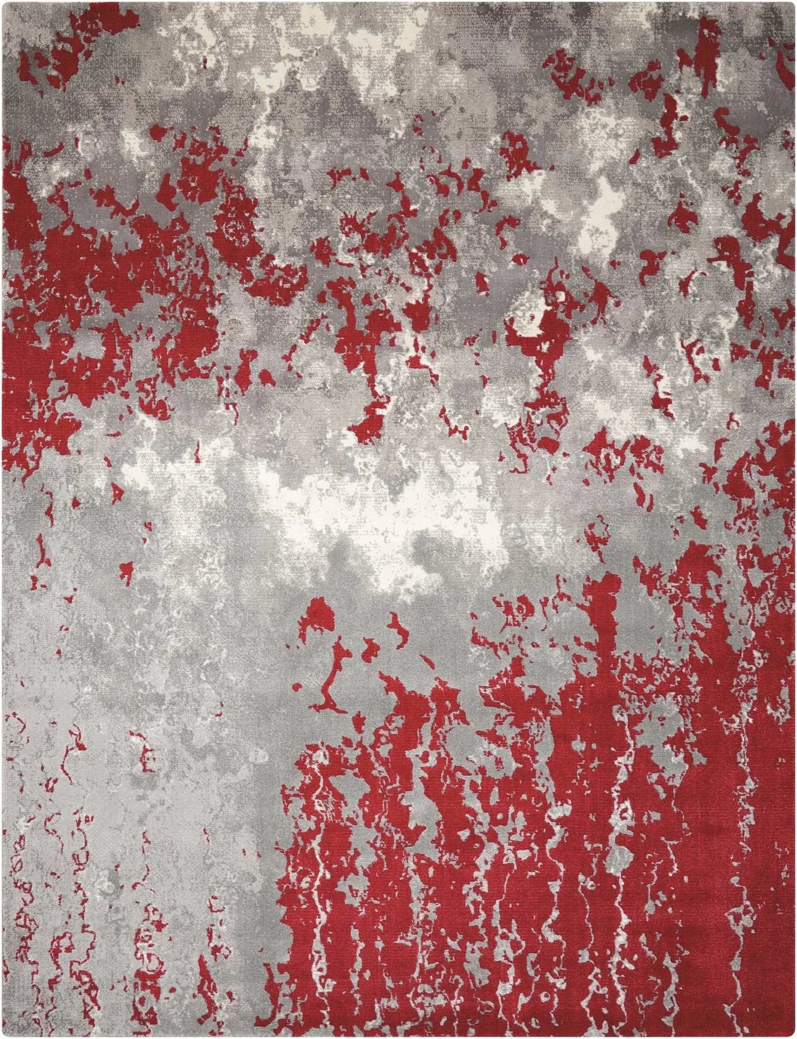 Twilight TWI21 Grey/Red Rug - Baconco