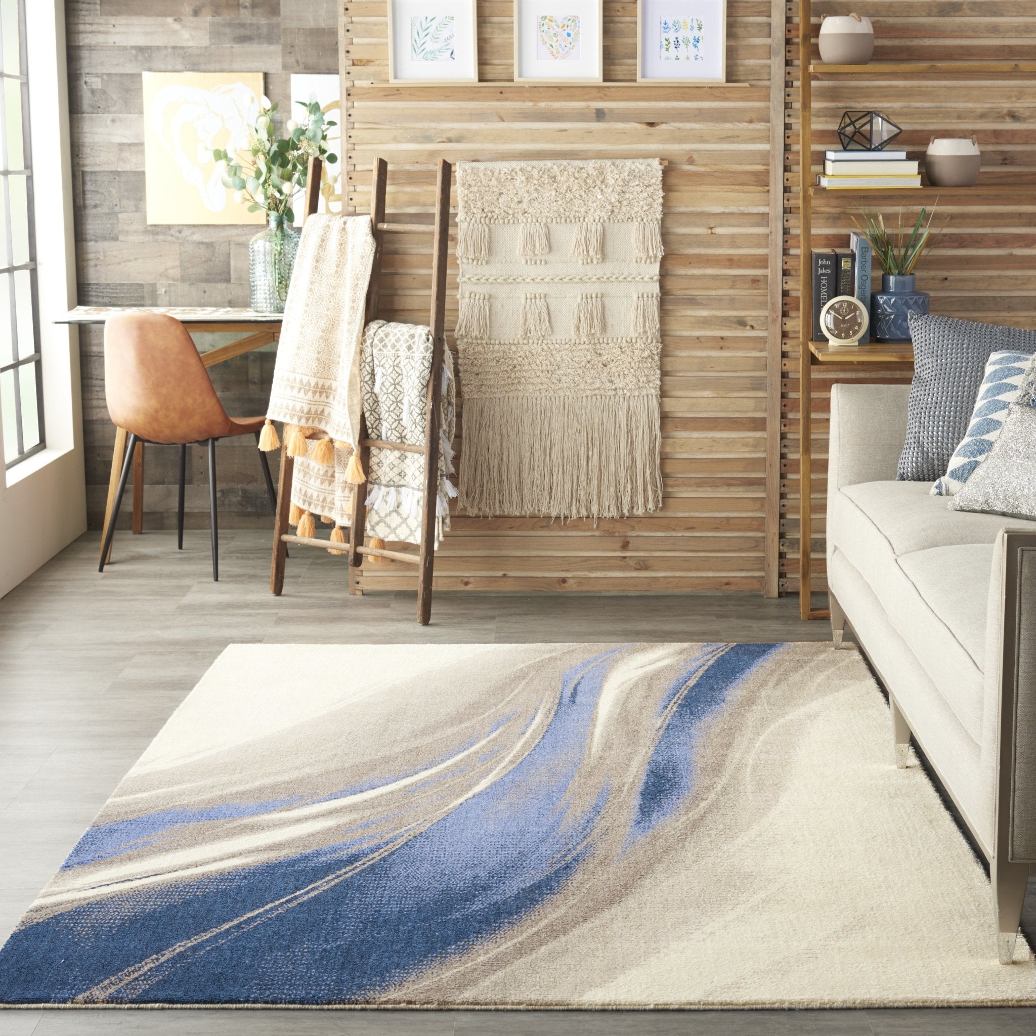 Twilight TWI28 Ivory Grey Blue Rug - Baconco