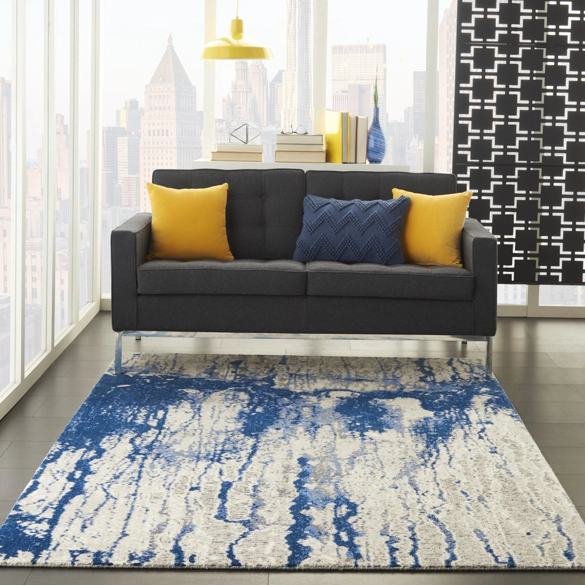 Twilight TWI29 Ivory Blue Rug - Baconco