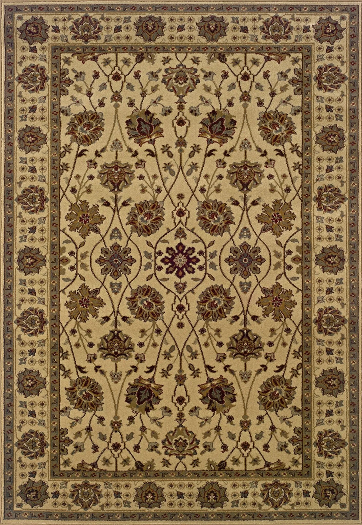 Tybee 733i Beige / Green Rug - Baconco