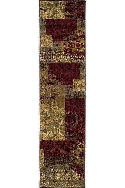 Tybee 851U Green / Red Rug - Baconco