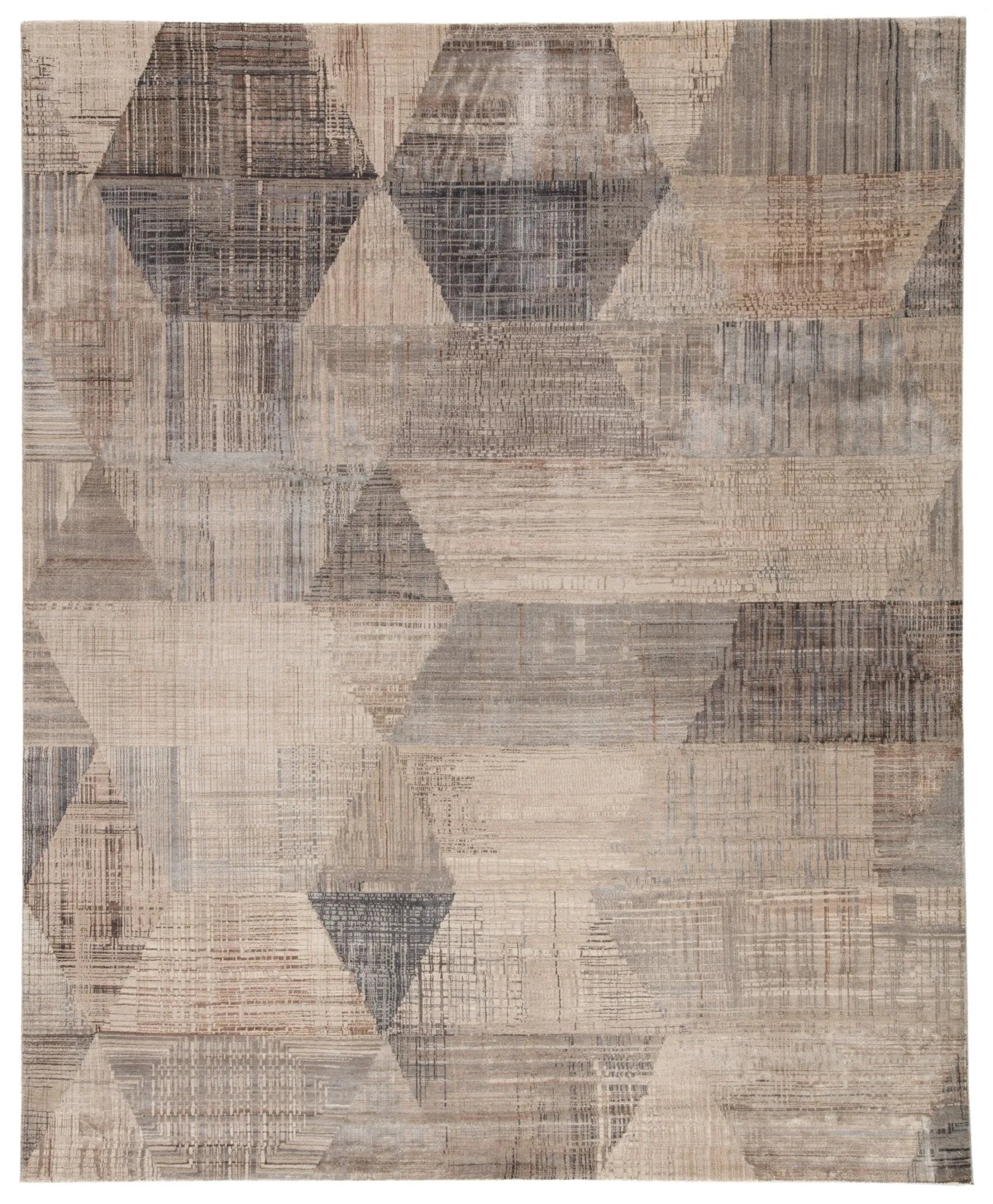 Unstring by Kavi UBV08 Mauzek Gray/Tan Rug - Baconco