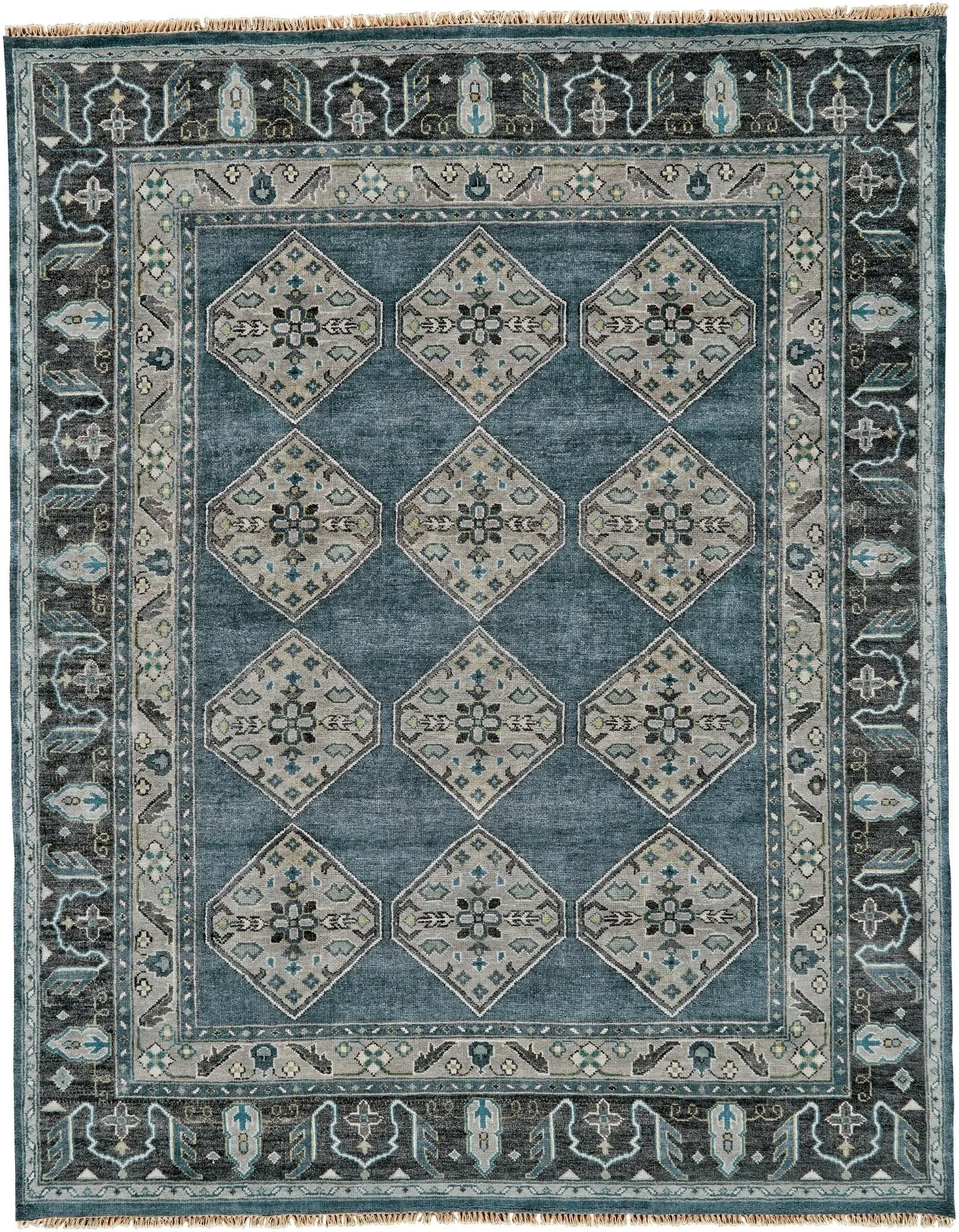 Ustad 6111F Blue/Gray Rug - Baconco