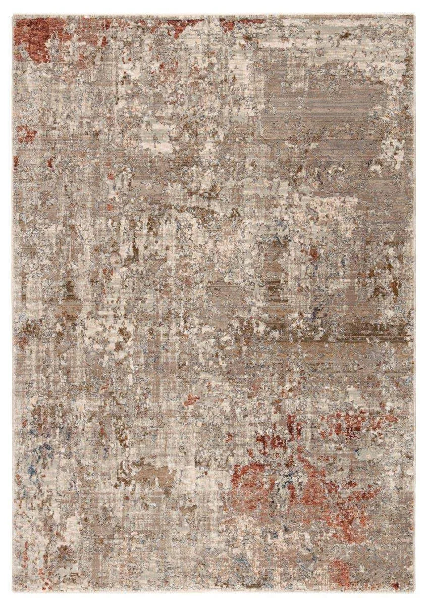 Valentia Vln01 Marzena Tan/Rust Rug - Baconco